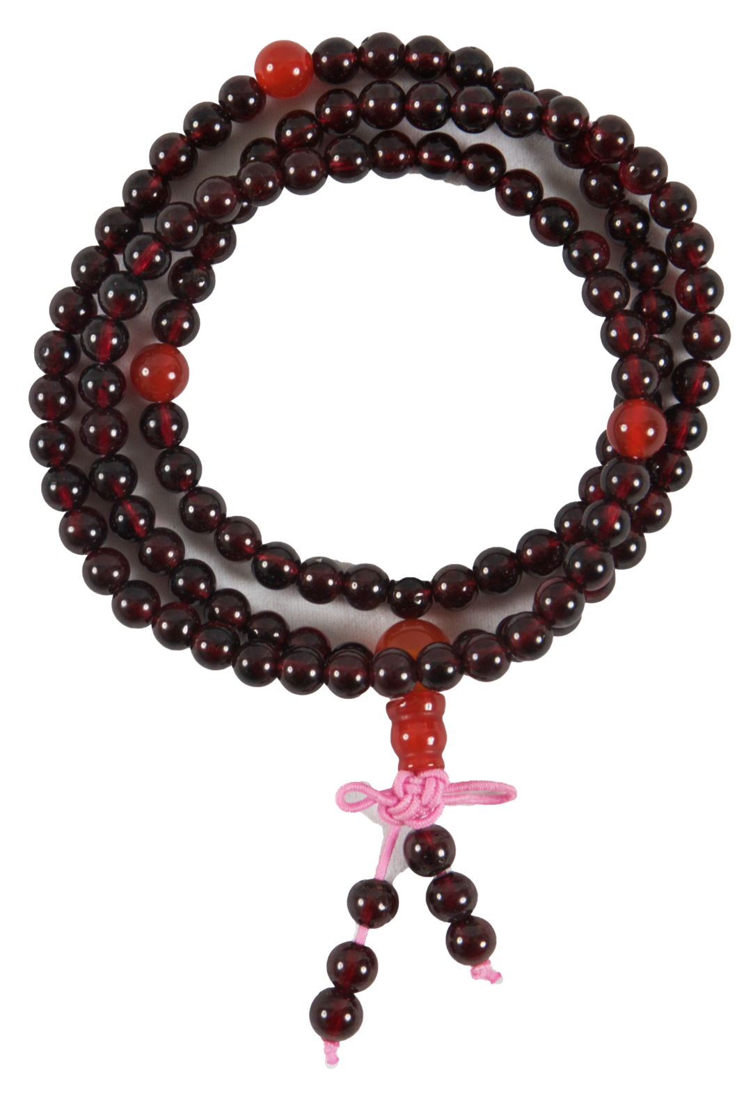 Mala Beads Necklace Garnet Saltco
