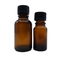 Amber Glass Bottle CAP with PLUG 18mm