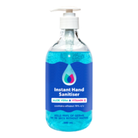 Instant Hand Sanitiser 70% ETHANOL Aloe Vera & Vitamin E 500ml