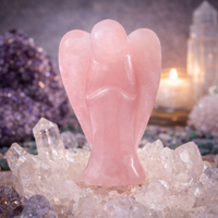 Crystal Divine Angel ROSE QUARTZ individual
