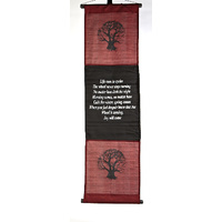 Affirmation Banner - Tree Of Life - Burgundy
