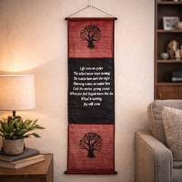 Affirmation Banner - Tree Of Life - Burgundy