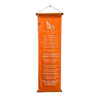 Hanging Banner THINGS WE CAN LEARN FROM CATS Orange