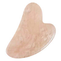 Crystal Gua Sha ROSE QUARTZ Facial Tool