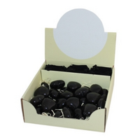 Black Obsidian Hearts 30 Pieces with Display Box