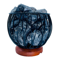 Crystal Cage SMOKEY QUARTZ Lamp With Cord and Globe