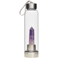 Crystal Glass Water Bottle AMETHYST 500ml