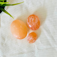 Orange Selenite Crystal OVAL Palm Stone 6-7cm