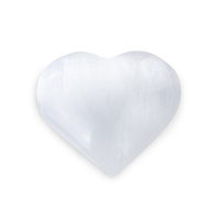 Crystal Palm Stone HEART SELENITE White 5-6cm