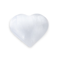 Crystal Palm Stone HEART SELENITE White 7-8cm