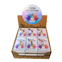 Chakra Gemstone & Crystal Sun Catcher DISPLAY BOX of 18