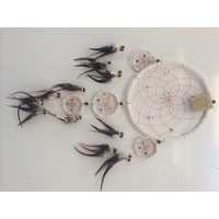 Dream Catcher LARGE White Suede 32cm