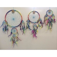 Dream Catcher SET OF 3 Rainbow Suede