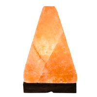Himalayan Salt Lamp MESA PYRAMID wooden base