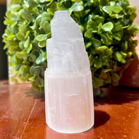 Selenite Crystal Small Castle White 10cm