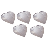 Crystal Carved Hearts SELENITE Mixed Variety Pack of 5