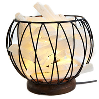 Crystal Cage SELENITE Lamp With Cord and Globe