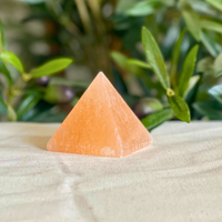 Orange Selenite Crystal PYRAMID 5 x 5cm