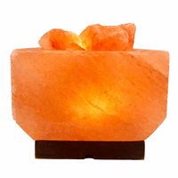Himalayan Salt Lamp CUBE FIRE BOWL Low Voltage