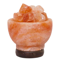 Himalayan Salt Lamp MINI FIRE BOWL With Marble Base