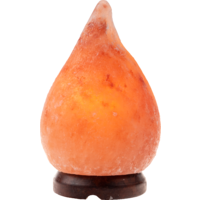 Himalayan Salt Lamp BABY ANGEL TEARDROP Wood Base