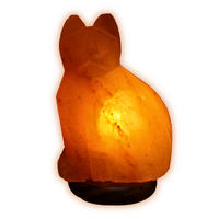 Himalayan Salt Lamp CAT with wood base