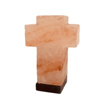 Himalayan Salt Lamp CROSS Marble Base