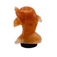 Himalayan Salt Lamp DOLPHIN with wood base