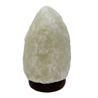 Himalayan Salt Lamp 2-3kg WHITE Wood Base