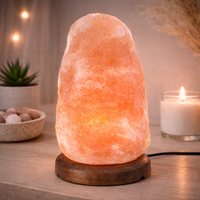 Himalayan Salt ORNAMENT 2-3KG with Wood Base