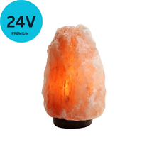 24V Himalayan Salt Lamp 3-4kg NATURAL Wood Base