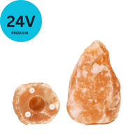 24V Himalayan Salt Lamp NATURAL 1–3kg Burle Base