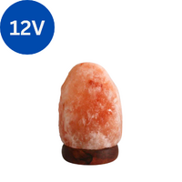 12V Himalayan Salt Lamp 1-2kg NATURAL SWEETIE Wood Base