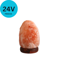 24V Himalayan Salt Lamp 1-2kg NATURAL SWEETIE Wood Base