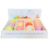 Soakology MAGNESIUM BATH BOMBS Display Box of 12 Assorted