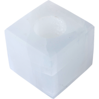 Tealight Candle Holder CUBE SELENITE White