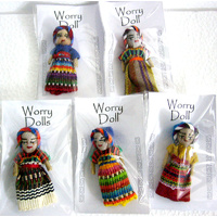 Guatemalan Worry Dolls Pack of 5 - Large