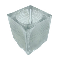 Buddha Tea Light Holder GLASS Medium Cube