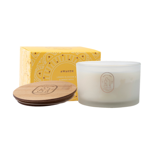 Distillery Soy Candle 450g AWAKEN Lemon Blossom & Summer Moss