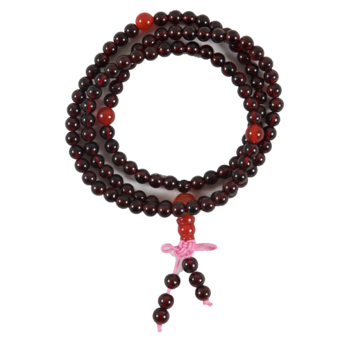 Mala Beads Necklace Garnet