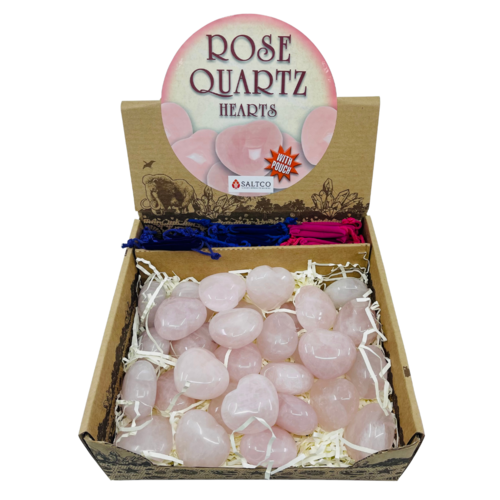 Rose Quartz Hearts 15 Piece BULK BUY