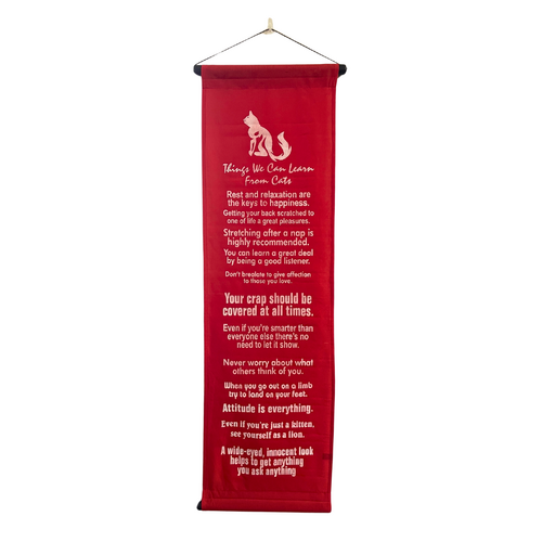 Hanging Banner THINGS WE CAN LEARN FROM CATS