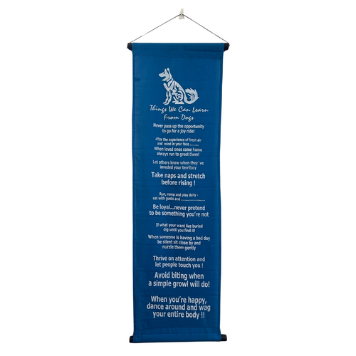 Hanging Banner THINGS WE CAN LEARN FROM DOGS