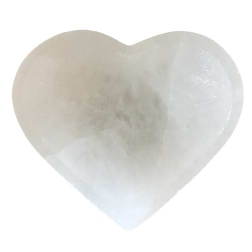 Crystal Bowl SELENITE White HEART 10-12cm
