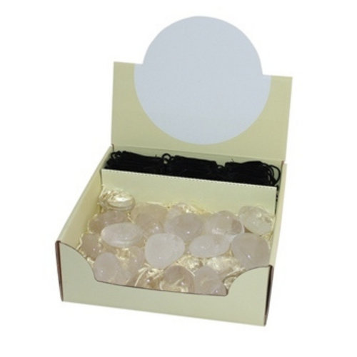 Clear Quartz Hearts 30 Pieces with Display Box