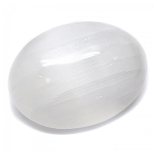 Crystal Palm Stone SELENITE White 5cm