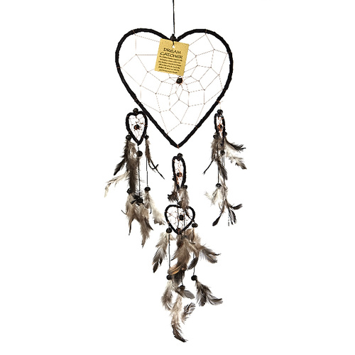 Dream Catcher HEART Black