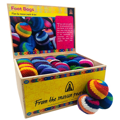 Guatemalan HACKY SACK Display Box of 40 SPIRAL