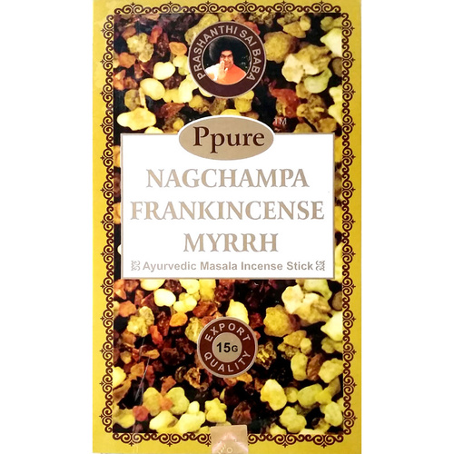 Ppure Incense FRANKINCENSE MYRRH Box of 12 Packets