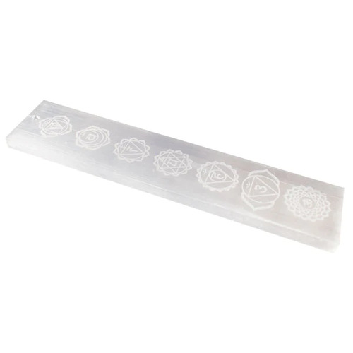 Selenite Crystal CHAKRA INCENSE HOLDER 20cm